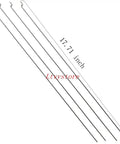 Four Z Push Rods Set For RC Aircraft And Boats Ten Pieces 1.5 x 450mm stainless steel rods with adjustable connectors in a row.