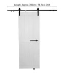 Heavy Duty Barn Door Hardware Kit 6.6 Foot Track System With 330 Pound Capacity Ultra Quiet Soft Close Sliding Hardware Splice Track