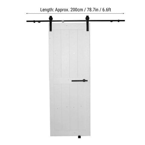 Heavy Duty Barn Door Hardware Kit 6.6 Foot Track System With 330 Pound Capacity Ultra Quiet Soft Close Sliding Hardware Splice Track