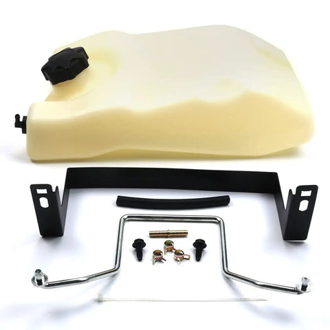 Fuel Gas Tank Replacement for Scotts Sabre Lawn Tractors L100 L110 L120 L130 with installation hardware and mounting brackets