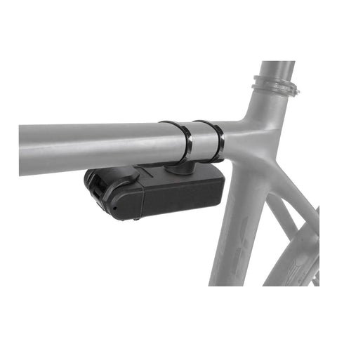 Ninja Master Plus 30 Function Bike Toolbox Kit mounted on bike frame, featuring a compact weatherproof design for road repairs