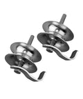 Two Pack Five Inch Sliding Gate Rollers With Galvanized Steel Wheel For One And Five Eighths Inch Pipe Track Outdoor Rustproof