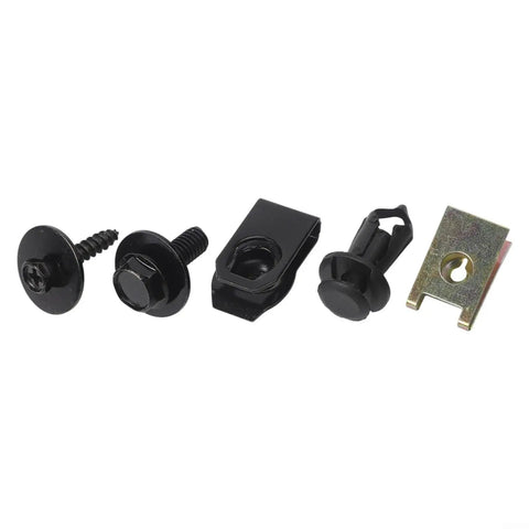 Get That Rusty Bumper Fixed Right With This Awesome 100 Pc Push Pin Rivet Kit For Fender And Door Trim. Includes Heavy Duty Metal Plastic Fasteners Plus A Nifty Storage Box In Sleek Black And Gold To Keep Your Garage Organized Without Breaking The Bank. Black plastic push pin rivets and metal trim clip fasteners for car bumper and door panels