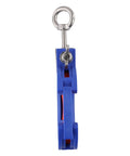 Wire Guide Pulley Roller Cable Tray Clamp Nylon Steel Build Heavy Duty Wiring Helper With 25Kg Capacity Dark Blue Quick Mount For Smooth Routing Through Corners vertical view
