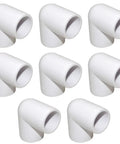 One Half Inch PVC Elbow Fitting 90 Degree Furniture Grade Two Way Right Angle Side Outlet For DIY Furniture Greenhouse Shed And Tent Connections PVC Corner Fittings Pack Of Eight
