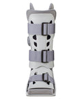 Front view of Aircast AirSelect Elite Universal Fit Walker Brace And Walking Boot with semi-rigid shell and overlapping air cells.