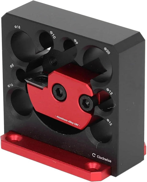 Dowel Maker Jig Kit for Woodworking, adjustable 8-20mm dowel jig with 8 holes, aluminum alloy cutter, close-up view