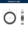 HiPicco R16-2RS deep groove ball bearing, 1 in ID x 2 in OD x 1/2 in width, chrome steel, double rubber sealed, pre-lubricated