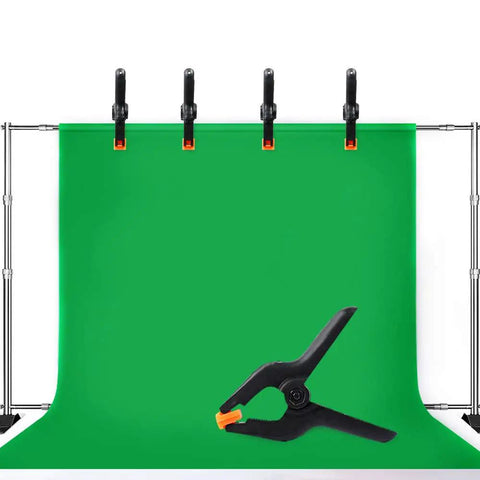 10-Pack 3.4 Inch Plastic Spring Clamps Heavy Duty For Crafts Backdrop Clips holding green screen for photography studio