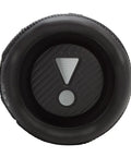 Bottom view of Flip 7 Waterproof Portable Bluetooth Speaker Bundle With GSport Carbon Fiber Hardshell Case Black AI Sound Boost