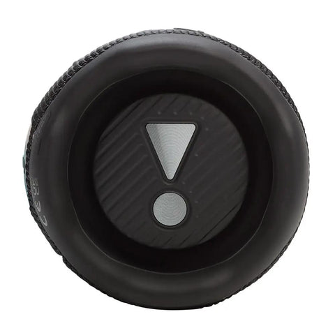 Bottom view of Flip 7 Waterproof Portable Bluetooth Speaker Bundle With GSport Carbon Fiber Hardshell Case Black AI Sound Boost