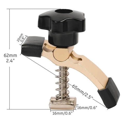 Beefy 2 Pack Mini Hold Down Clamp Kit For CNC Routers Built For Woodworking And Metalworking With Quick Tightening Knobs measurements
