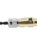 Jauarta Zinc Alloy Wire Twisting Tool Stripper For Electric Drill Winding Connector Heavy Duty Cord Joiner image showing black hex bit attachment.