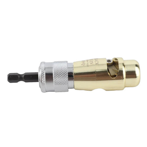 Jauarta Zinc Alloy Wire Twisting Tool Stripper For Electric Drill Winding Connector Heavy Duty Cord Joiner image showing black hex bit attachment.