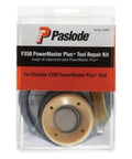 Packaging of F350 Power Master Plus Repair Kit For Framing Nailer And Nail Gun, showing tool components through clear plastic
