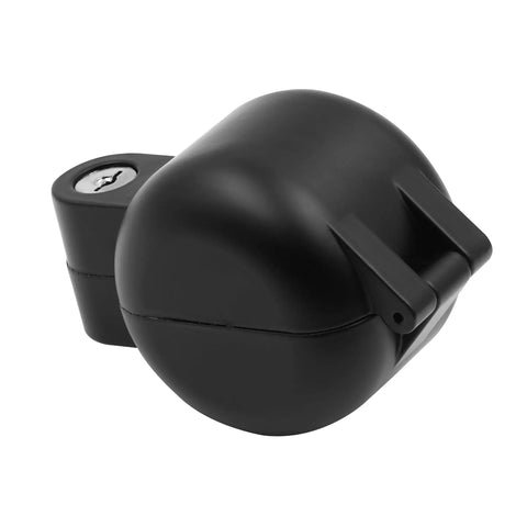 Lockout Doorknob Keyed Device Made Of Diecast Metal With Matte Black Finish Single Pack shown in side view