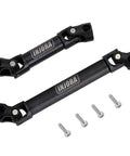 Heavy Duty CNC Hardened Steel Drive Shaft For Axial SCX24 Rock Crawler Jeep Bronco JL with included screws and black finish.