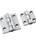 Pro Level Aluminum Alloy 120 Degree Limit Hinge For Industrial Panels And Gear Straight Up Durable Gate Lock Hardware Locks Your Setup Down Tight In One Pack, showing 2 sizes of aluminum hinges.