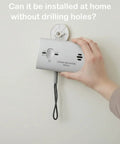 Installing No Drill Wall Mount For Carbon Monoxide Alarms Battery Back Cover Included Upgrade With Lanyard