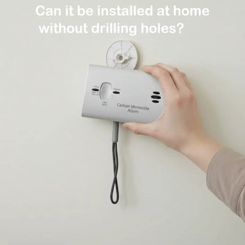Installing No Drill Wall Mount For Carbon Monoxide Alarms Battery Back Cover Included Upgrade With Lanyard