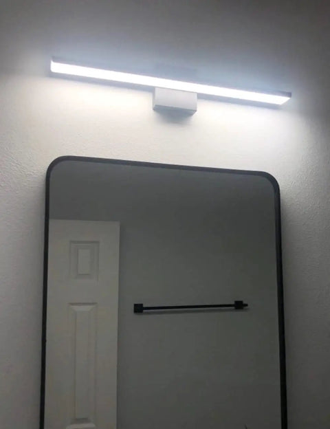 Black 24 Inch Vanity Light Fixtures With Sleek Modern LED Vanity Lighting For Over Mirror Wall Sconce Direct Wire 24W 6000K Cool White Bathroom Lighting For Bathrooms And Powder Rooms over mirror