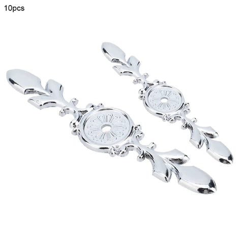 Vintage Zinc Alloy Cabinet Knob With Back Plate 10 Piece Set For Totally Retro Single Hole Door Handle Silver 118mm Durable Hardware