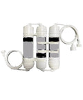 Top Shelf Water Filter Cartridge For Direct Drink Ice And Coffee Systems 1 Micron Sediment Prefilter in white, compact design with tubes.