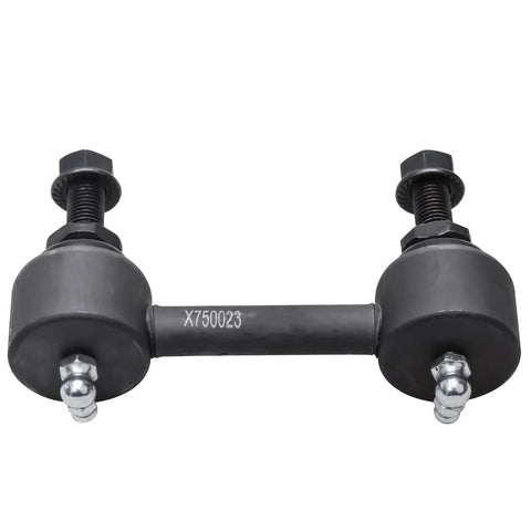 Close-up of sway bar end link from Rear Wheel Bearing Hubs Kit For 2005-2009 Subaru Legacy And Outback ABS Models Includes 2 Rear Hub Assemblies And 2 Sway Bar End Links Replacement For Smooth Dependable Performance.