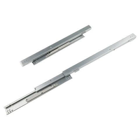 Undermount Drawer Slides Soft Close Floor Mounted 500mm Full Extension Steel Runners visible in silver, side view