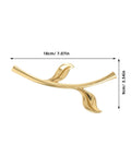 Gold ergonomic metal cabinet handles and drawer pulls for cabinets, wardrobes, closets, and dressers, right hand friendly grip, 18x9 cm
