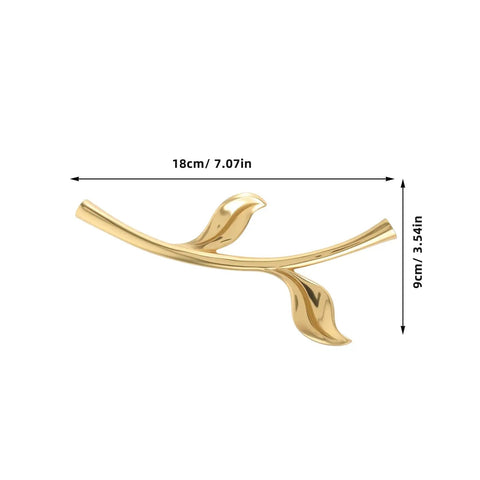 Gold ergonomic metal cabinet handles and drawer pulls for cabinets, wardrobes, closets, and dressers, right hand friendly grip, 18x9 cm