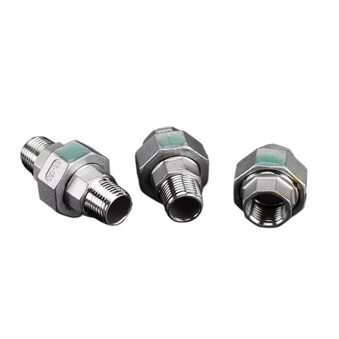 Heavy Duty Stainless Steel Pipe Union Fittings For Plumbing One And A Quarter Inch One And A Half Inch Two Inch Three Inch BSPT Female To Male