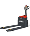 MechMaxx 3300lb Lithium Electric Pallet Jack with 45x27 forks and ergonomic handle for efficient warehouse use.