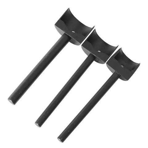 Leather Craft Half Round Cutter Punch Set Arc End Tool For Belts Wallets And Bags With Arc Shaped Ends Includes 15mm 20mm 25mm 30mm 35mm 40mm 45mm Pro Grade For Beginners And Pros shown in black steel