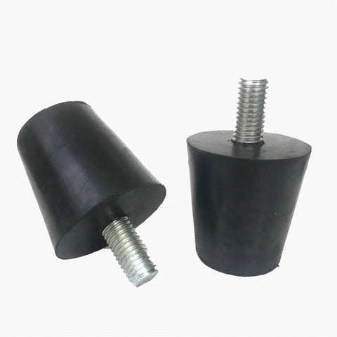 Rubber Shock Isolator Studs 1 Pack Black Adjustable Feet Pads with screws shown for furniture legs, table leveling