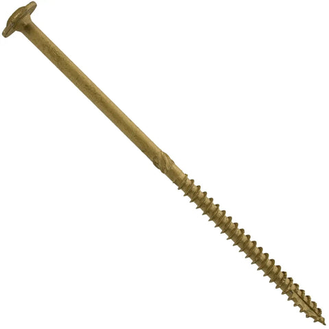 Exterior Coated Torx Star Drive Lag Screw Heavy Duty Structural Wood Fastener With Head 0.625 Inch And Shaft 0.265 Inch Notched Type 17 Point