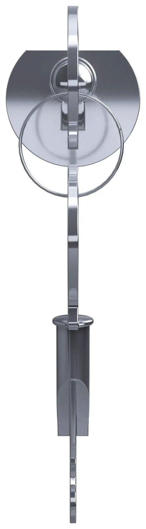 Premium Chrome Universal Plunger Lock Keyed Alike Setup Swings Open Dead Nuts Smooth For Glass Or Wood Doors Quarter To Half Inches Thick front view of the lock mechanism.