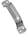 Zinc Plated Steel Door Pull In V6 N100-313 with four screw holes, large hand clearance, durable steel, for high traffic metal building entryways.