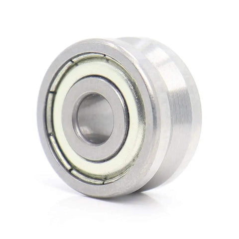 Lv62010ZZ Double Shielded Roller Bearing 6X20X10mm V Groove Pulley Wheel showing steel inner races for smooth operation.
