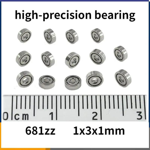 Stainless Steel Mini Bearing 681 Full Bead 1 X 3 X 1 Ultra Small For Four Wheel Drive, high-precision, shown with size measurements