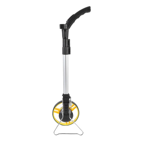 FILFEEL Digital Display Distance Measuring Wheel – Folding Hand Push Roller with a yellow measuring wheel and black handle.