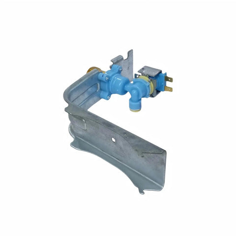 Easy Install Replacement Dryer Water Inlet Solenoid Valve For 120V Clothes Dryers, Garden Hose Inlet, One Quarter Inch Push On Outlet, 60Hz 5W, Replaces W10595507 W11245113 AP6334122 PS12578917, blue metal bracket