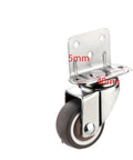 Heavy Duty Caster Wheel 20 Kg Silent Swivel Stem Casters 1.5 Inch Soft Rubber Wheels For Moving Furniture Chairs Cabinets Desks Work Tables No Brake Smooth Glide