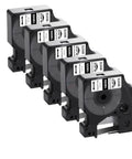 Heavy Duty Heat Shrink Tube 10 Pack Black On White Label Tape Compatible With Brother Labelfort 4200 5200 6000 Machines in a row.