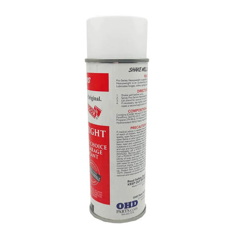 Side view of Ultra Smooth Garage Door Lube Spray For Pro Grade Operation, Heavyweight Penetrant, 6 Ounce USA Made.