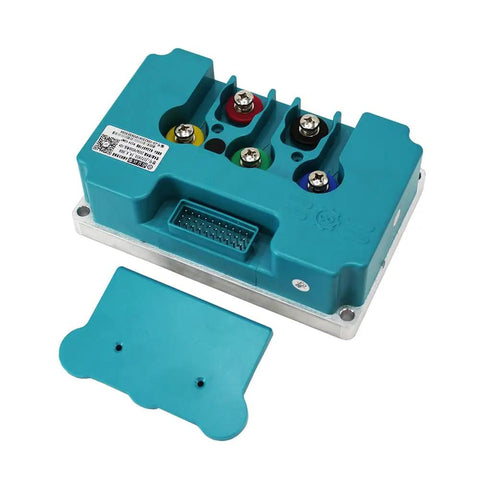 Professional Programmable Motor Controller For Electric Scooter Speed Boost Tweak Parameters Upgrade Acceleration Crank Up Torque With 200A High Amp Output close-up view showing terminal connections and protective cover.