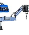 Heavy Duty M3 To M16 Universal Electric Tapping Machine With 1200mm Flexible Arm and ANSI collet set for precision threading.