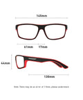 Dimensions and measurements of Wraparound Safety Glasses With Readers Photochromic Sport Magnifier Goggles For Men And Women Black Frame