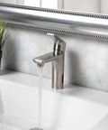 Touchless Chrome Bathroom Faucet With Motion Sensor, One Handle 4 Inch Centerset, Works With 1 Or 3 Hole Sinks, running water
