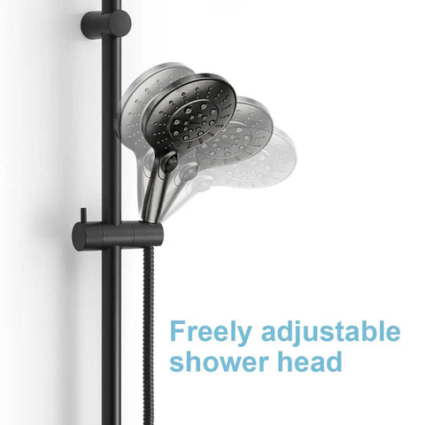 Shower Slide Bar 28 Inch Adjustable Distance From 19 To 27 Inches With 360 Degree Rotating Handheld Shower Head Holder.